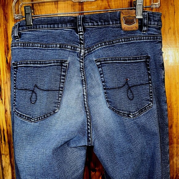 Jag Women's Y2K Distressed Straight Leg Stretch Denim Jeans Size 10 Mid Rise - Picture 6 of 11